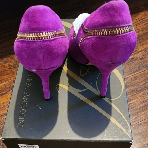 Enzo Angiolini Suede Pointy Heels Size 7 - Picture 3 of 7